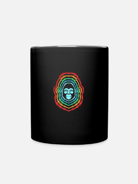 Gorilla - Tasse einfarbig - Schwarz