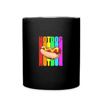 Collation hot-dog - Mug uni - noir - Devant