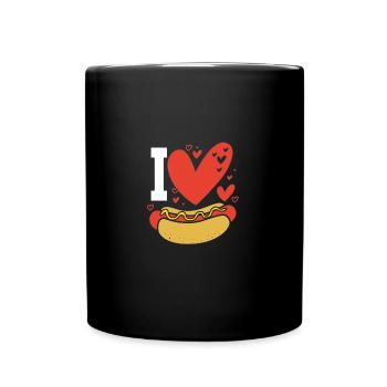 Collation hot-dog - Mug uni - noir - Devant