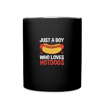 Collation hot-dog - Mug uni - noir - Devant