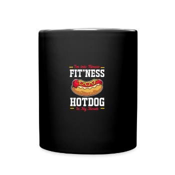 Collation hot-dog - Mug uni - noir - Devant