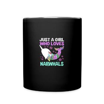 Narwal - Tasse einfarbig - Schwarz - Vorne