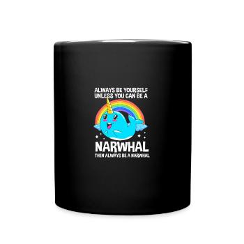 Narwal - Tasse einfarbig - Schwarz - Vorne