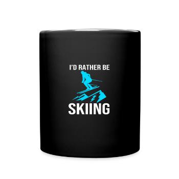 Ski Skiurlaub - Tasse einfarbig - Schwarz - Vorne