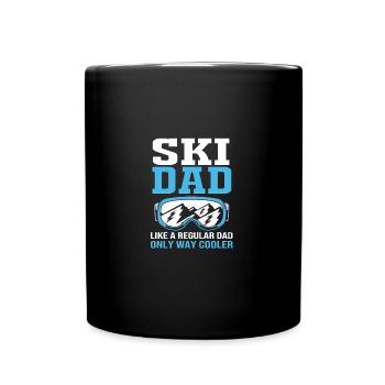 Ski Skiurlaub - Tasse einfarbig - Schwarz - Vorne