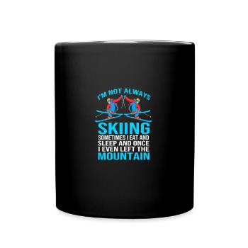 Ski Skiurlaub - Tasse einfarbig - Schwarz - Vorne