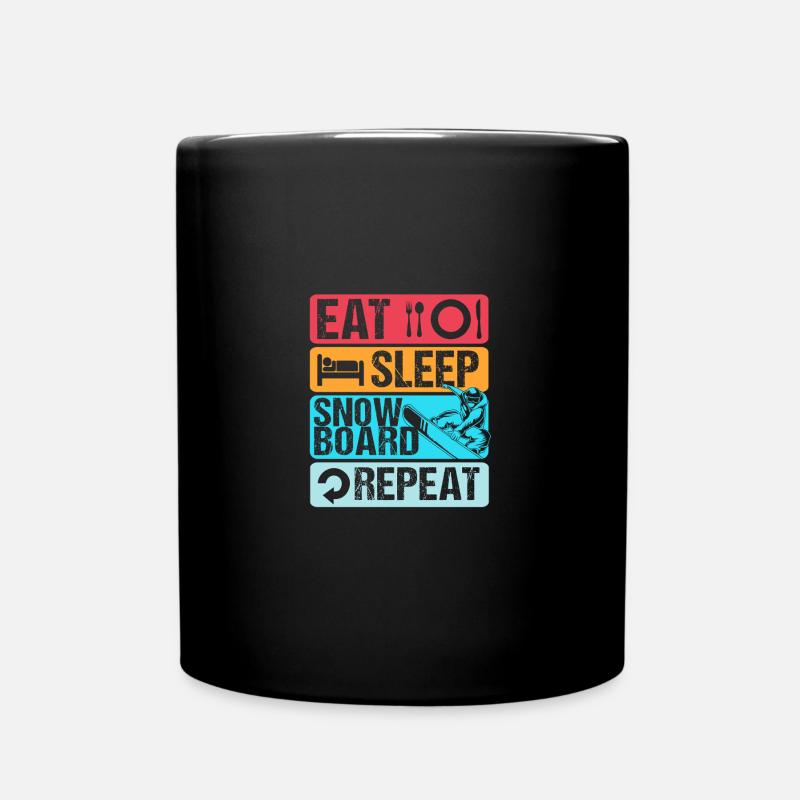 Snowboard Snowboard Vacances snowboard Snowboarders - Mug uni - noir