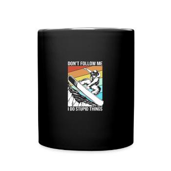 Snowboard Snowboard Vacances snowboard Snowboarders - Mug uni - noir - Devant