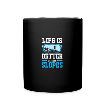 Snowboard Snowboarding Snowboardurlaub Snowboarder - Tasse einfarbig - Schwarz - Vorne