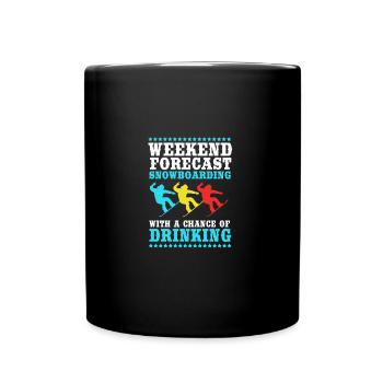 Snowboard Snowboard Vacances snowboard Snowboarders - Mug uni - noir - Devant