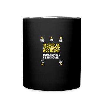 Snowboard Snowboard Vacances snowboard Snowboarders - Mug uni - noir - Devant