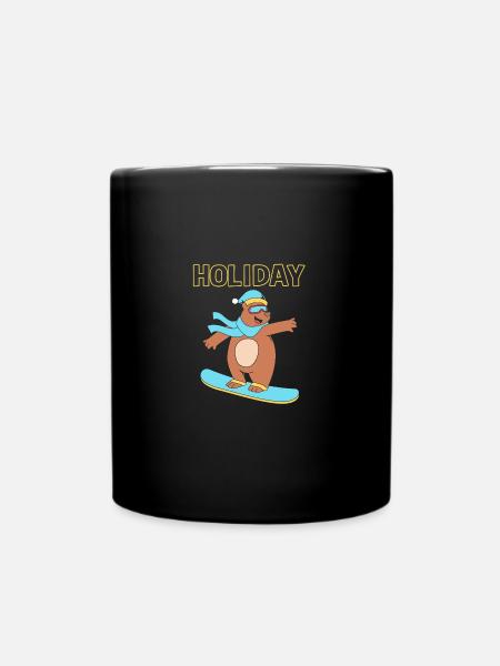 Snowboard Snowboarding Snowboard Holidays Snowboarders - Full Colour Mug - black