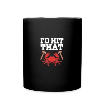 Krabbe - Tasse einfarbig - Schwarz - Vorne