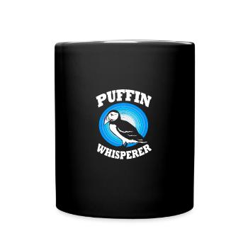 Papageientaucher Puffin - Tasse einfarbig - Schwarz - Vorne