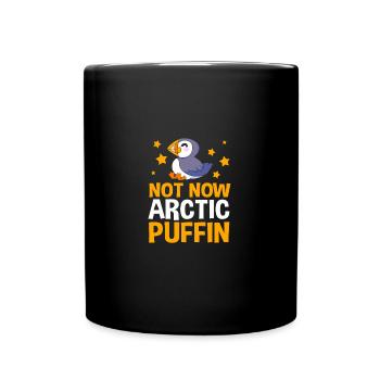 Papageientaucher Puffin - Tasse einfarbig - Schwarz - Vorne
