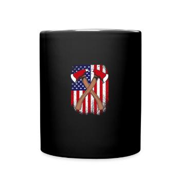 Firefighter Fire Brigade - Full Colour Mug - black - Front