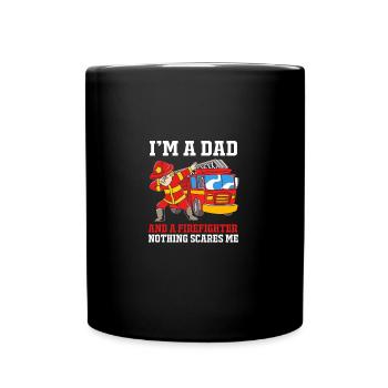 Firefighter Fire Brigade - Full Colour Mug - black - Front