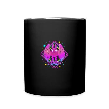 Mottenmann - Tasse einfarbig - Schwarz - Vorne