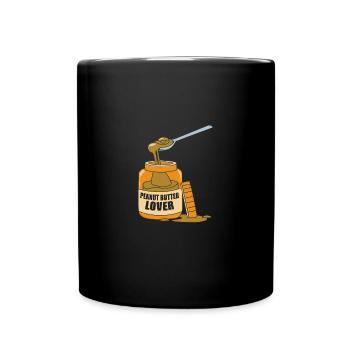Pâte d’arachide - Mug uni - noir - Devant