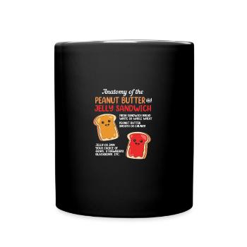 Pâte d’arachide - Mug uni - noir - Devant