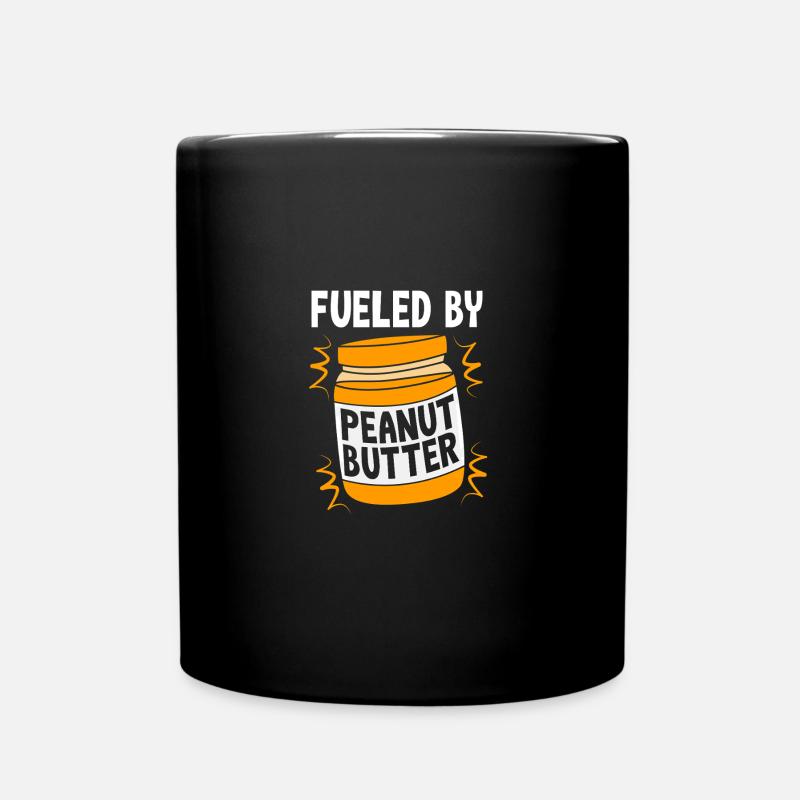 Erdnussbutter - Tasse einfarbig - Schwarz