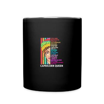 Sternzeichen Steinbock - Tasse einfarbig - Schwarz - Vorne