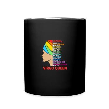 Signe du zodiaque Vierge - Mug uni - noir - Devant