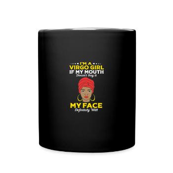Signe du zodiaque Vierge - Mug uni - noir - Devant