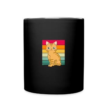 Tabby Cat - Full Colour Mug - black - Front