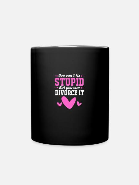 Scheidung - Tasse einfarbig - Schwarz