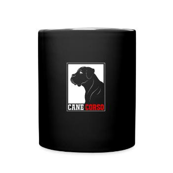 Cane Corso - Tasse einfarbig - Schwarz - Vorne