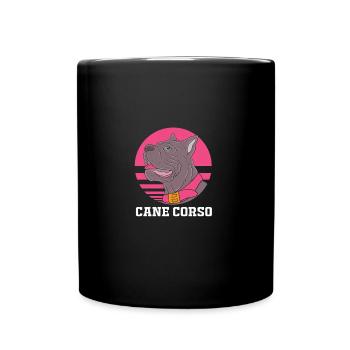 Cane Corso - Tasse einfarbig - Schwarz - Vorne