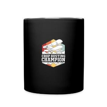 Crop Duster Airplane Pilot Gift - Full Colour Mug - black - Front