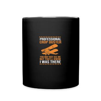 Crop Duster Airplane Pilot - Full Colour Mug - black - Front