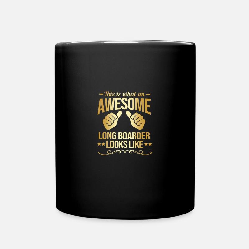 Longboard Longboarder Longboarding - Full Colour Mug - black