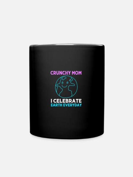 Crunchy Mama - Tasse einfarbig - Schwarz