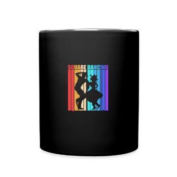 Danse carrée - Mug uni - noir - Devant