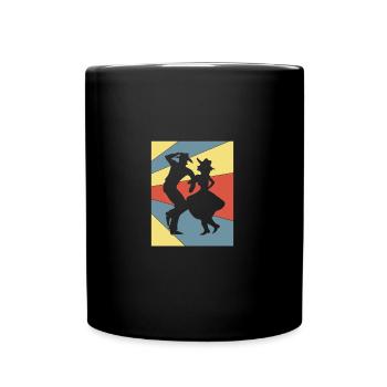 Danse carrée - Mug uni - noir - Devant