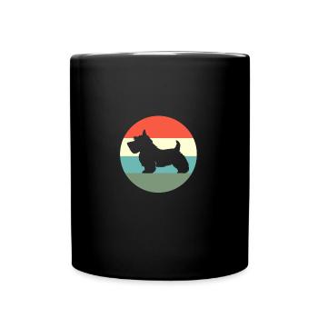 Scottish Terrier - Tasse einfarbig - Schwarz - Vorne
