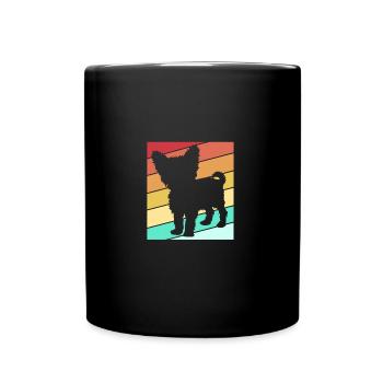 Yorkshire Terrier - Tasse einfarbig - Schwarz - Vorne