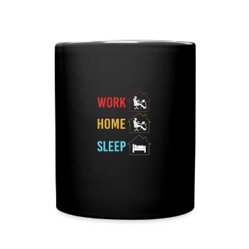 Remote Homeoffice - Tasse einfarbig - Schwarz - Vorne