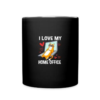 Remote home office - Full Colour Mug - black - Front
