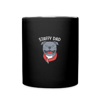 Staffordshire Bullterrier - Tasse einfarbig - Schwarz - Vorne