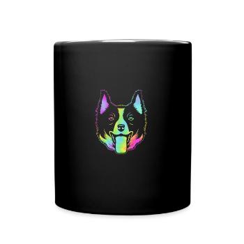 Border Collie - Full Colour Mug - black - Front