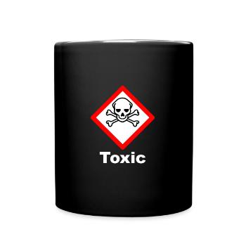 Toxic /Chemie / Symbol - Tasse einfarbig - Schwarz - Vorne