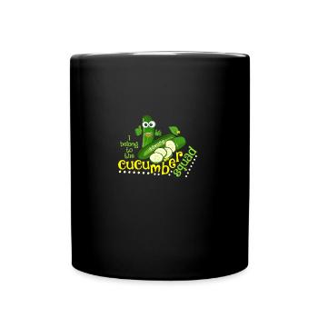 Gurke Salatgurke Cucumber Squad Geschenk lustig - Tasse einfarbig - Schwarz - Vorne
