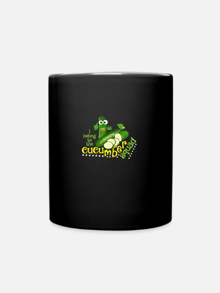 Gurke Salatgurke Cucumber Squad Geschenk lustig - Tasse einfarbig - Schwarz