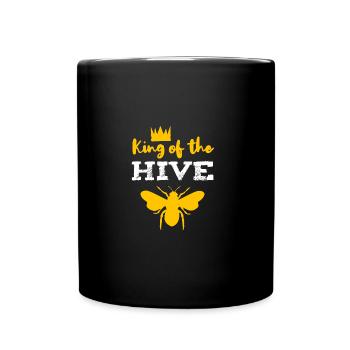King of the Hive - Tasse einfarbig - Schwarz - Vorne