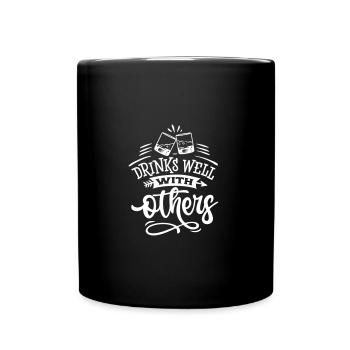 GUT TRINKEN BIER ALKOHOL SCHNAPS PARTIE MOTIVE - Tasse einfarbig - Schwarz - Vorne