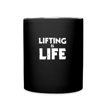 Soulever, c’est la vie - Mug uni - noir - Devant